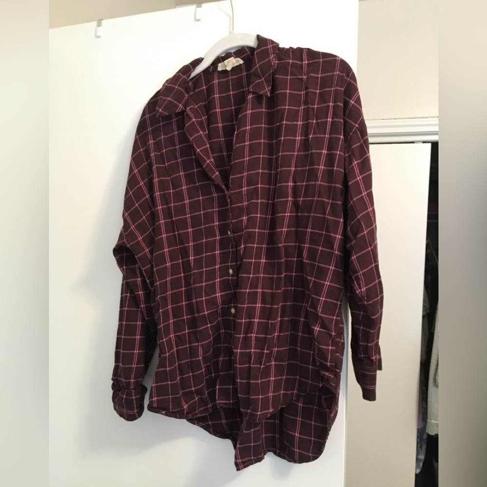 *LAST CHANCE* Women's Pajama Set Plaid Flannel Chocolate Raisin Size M - Picture 3 of 9
